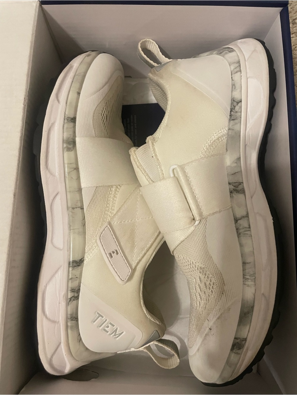 TIEM White Women's Slip-On Athletic Sneakers